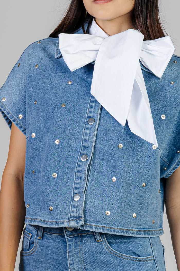 CONJUNTO DENIM CON TACHUELAS