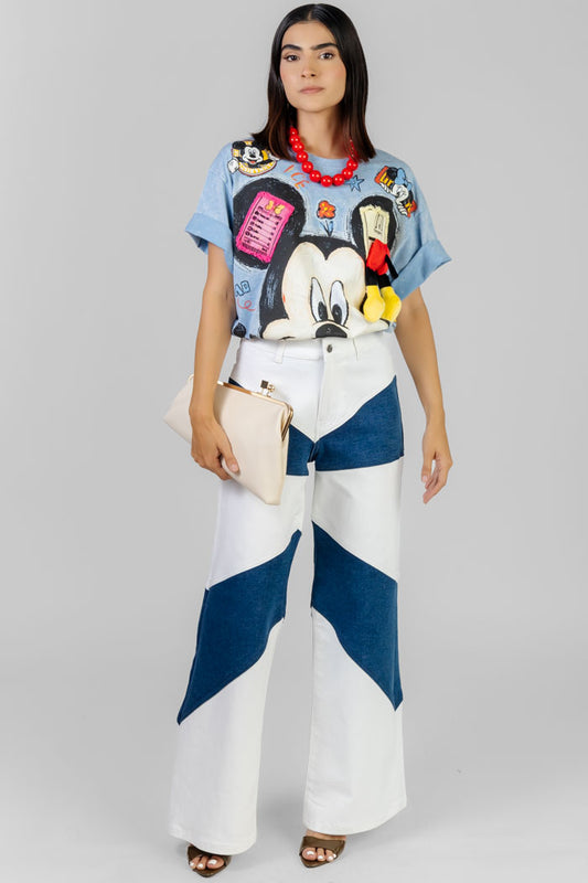 PANTALÓN JEAN COMBINADO