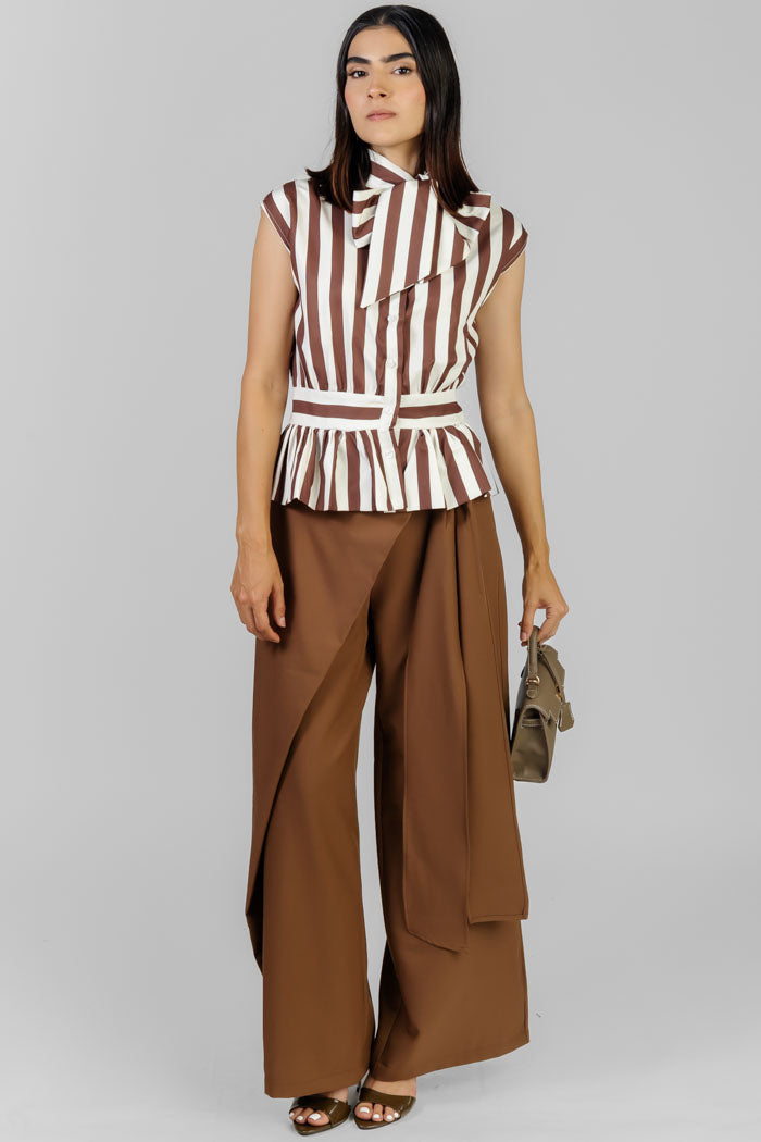 BLUSA STRIPES CON LAZO