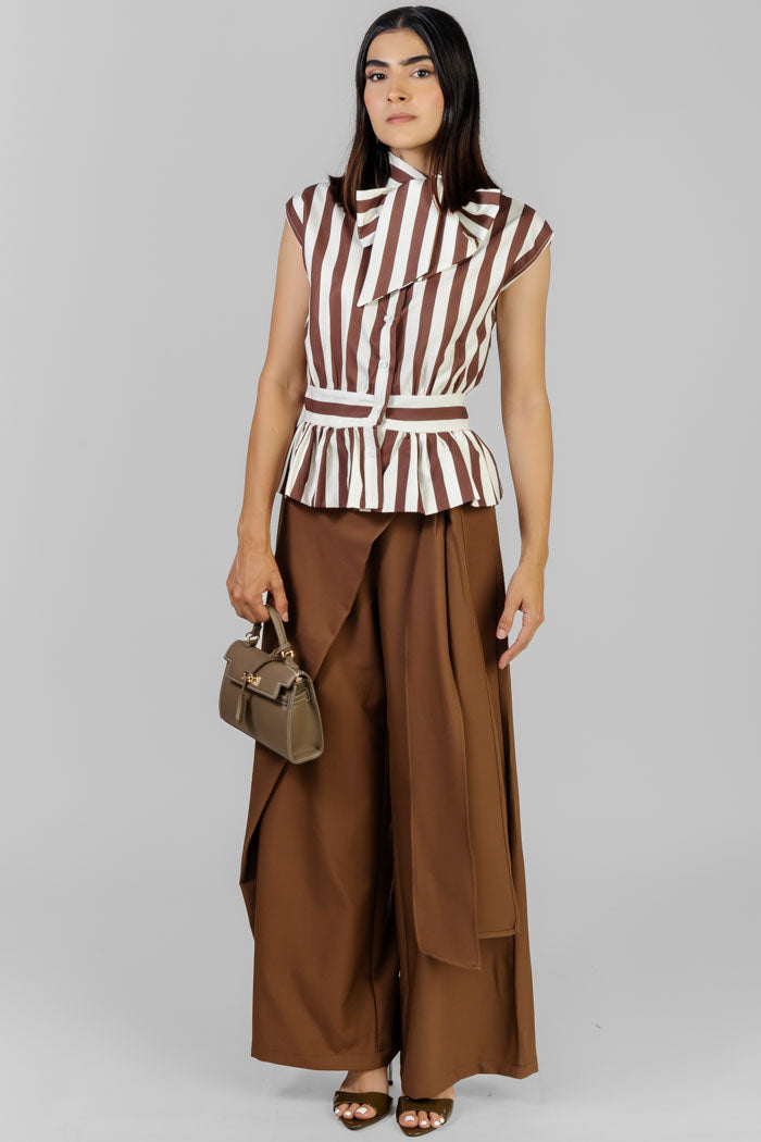 BLUSA STRIPES CON LAZO