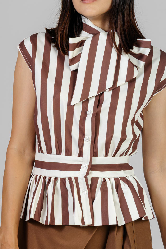 BLUSA STRIPES CON LAZO