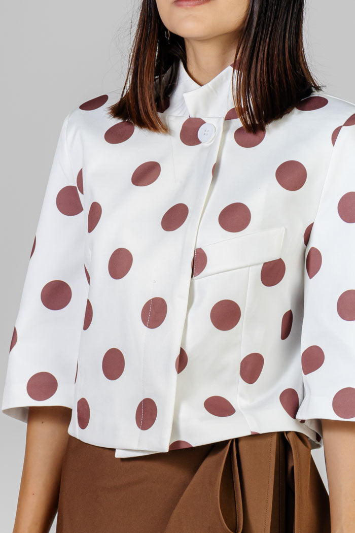 CHAQUETA ESTAMPADA LUNARES