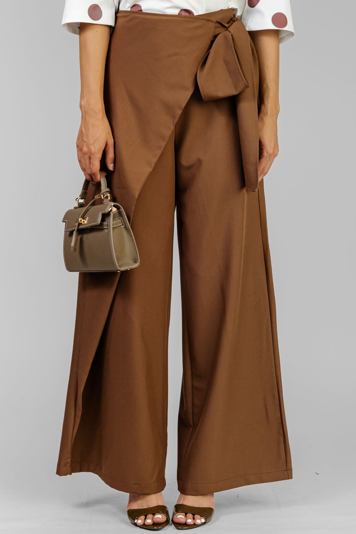 PANTALON WRAP CON LAZO