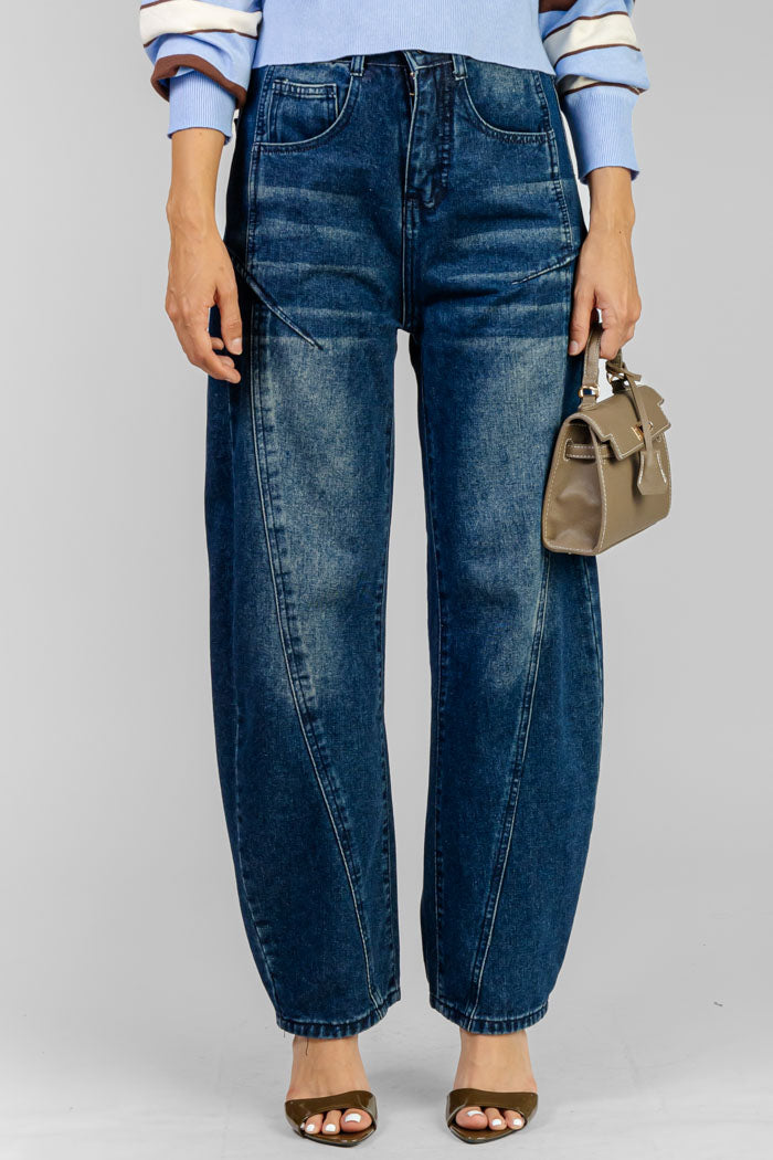 PANTALON MEZCLILLA BARREL DESLAVADO