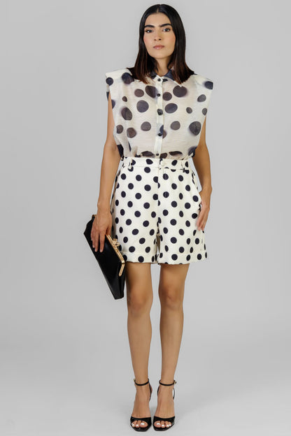 CONJUNTO POLKA BLANCO Y NEGRO