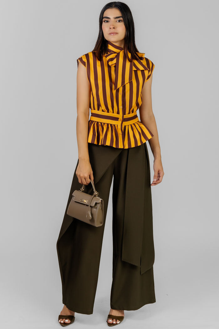 BLUSA STRIPES CON LAZO