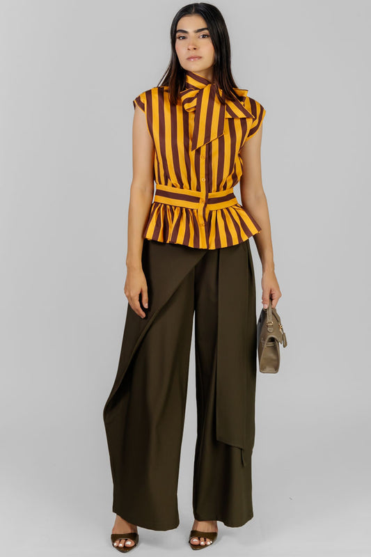 BLUSA STRIPES CON LAZO