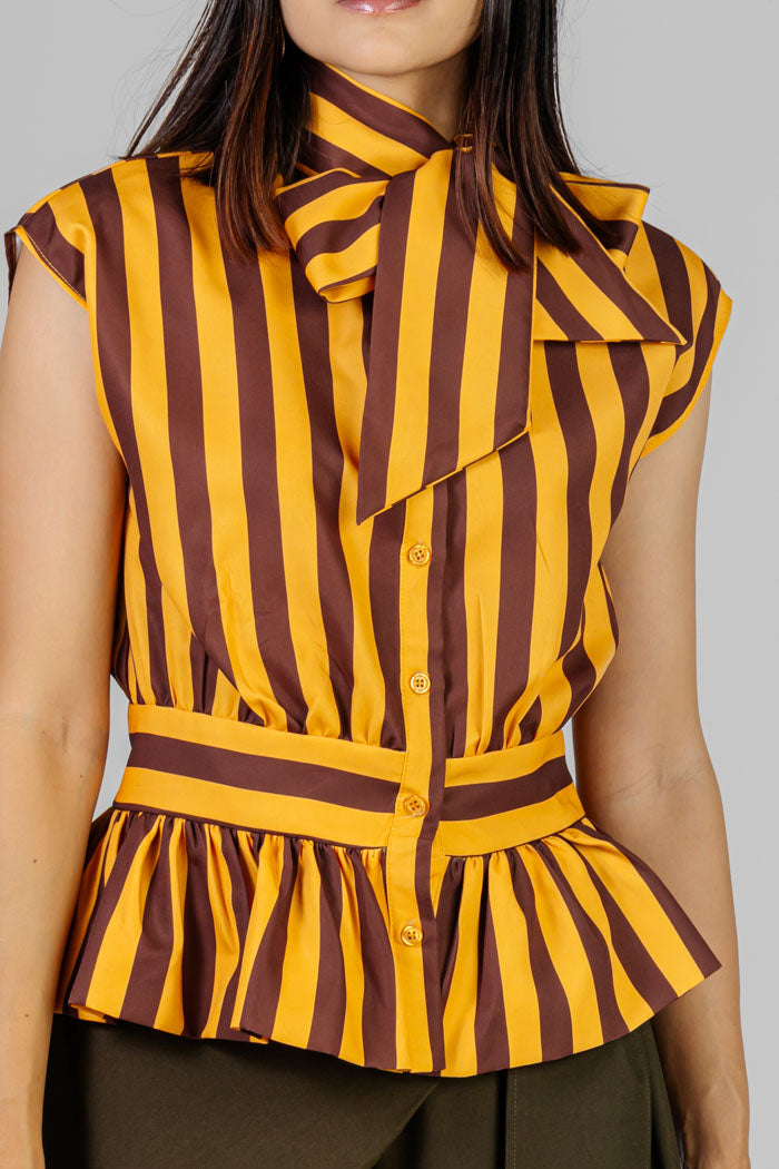 BLUSA STRIPES CON LAZO