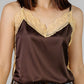 BLUSA SATINADA CON ENCAJE