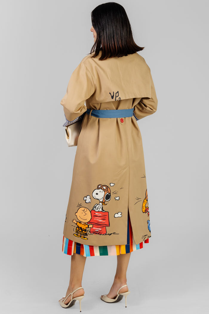 GABARDINA BEIGE ESTAMPADA