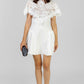 VESTIDO CORTO BLANCO DE ENCAJE