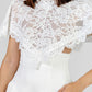VESTIDO CORTO BLANCO DE ENCAJE