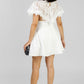 VESTIDO CORTO BLANCO DE ENCAJE