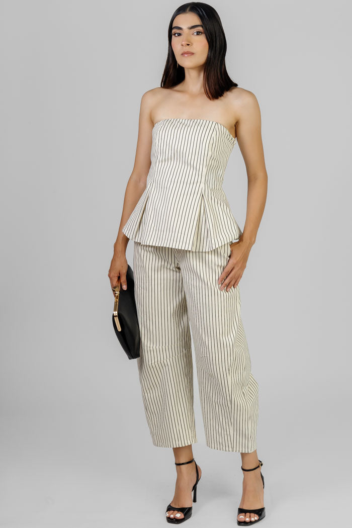 CONJUNTO DE RAYAS PEPLUM