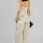 CONJUNTO DE RAYAS PEPLUM