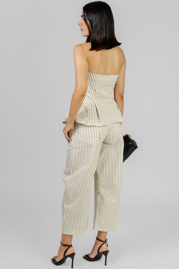 CONJUNTO DE RAYAS PEPLUM
