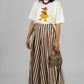 PANTALON RAYADO ANCHO ELEGANTE