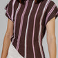 BLUSA A RAYAS ASIMÉTRICA