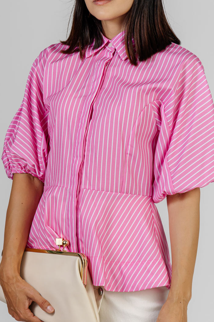 BLUSA RAYADA MANGA GLOBO