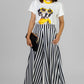 PANTALON RAYADO ANCHO ELEGANTE