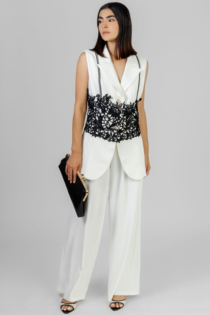CONJUNTO SASTRE BLANCO Y NEGRO