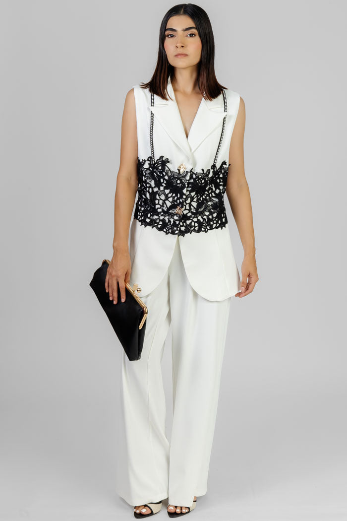 CONJUNTO SASTRE BLANCO Y NEGRO