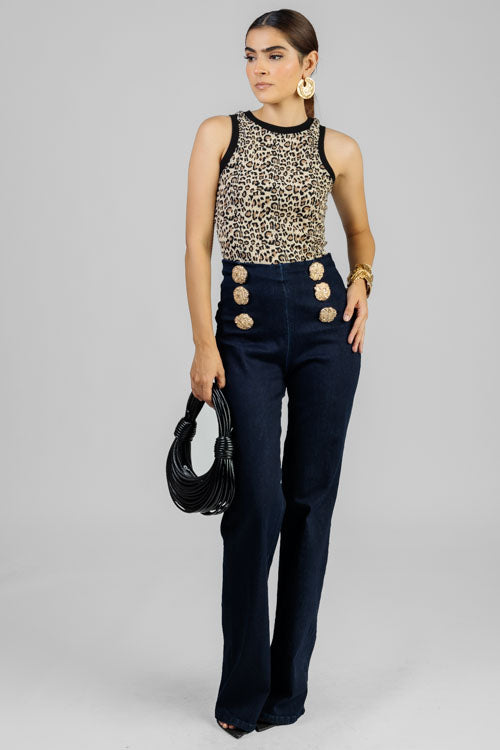 BLUSA BASIC ANIMAL PRINT