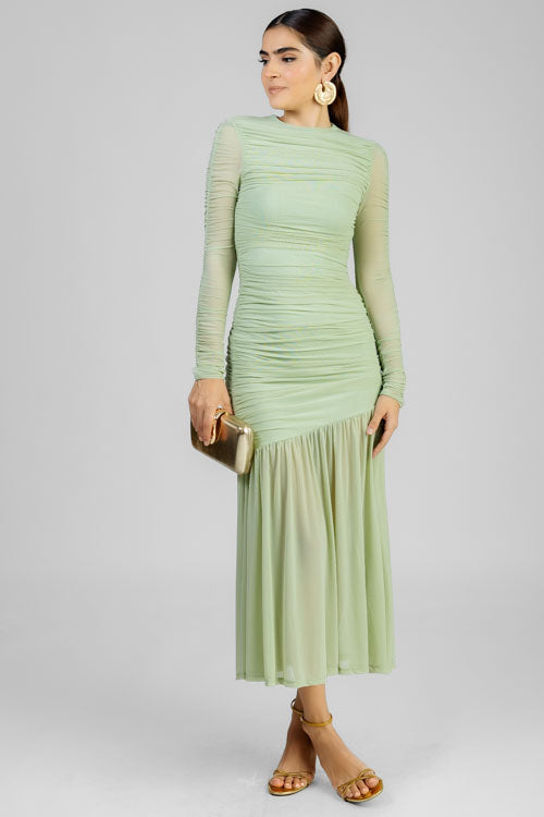 VESTIDO MESH VERDE