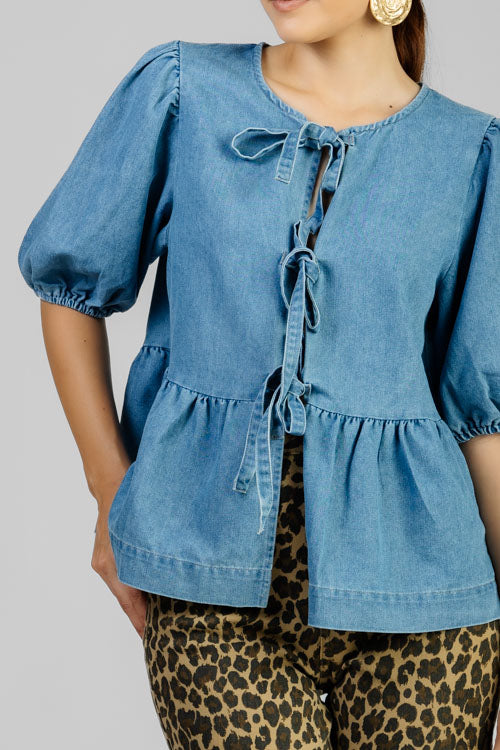 BLUSA LAZOS DENIM