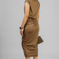 VESTIDO FRUNCES CAFE