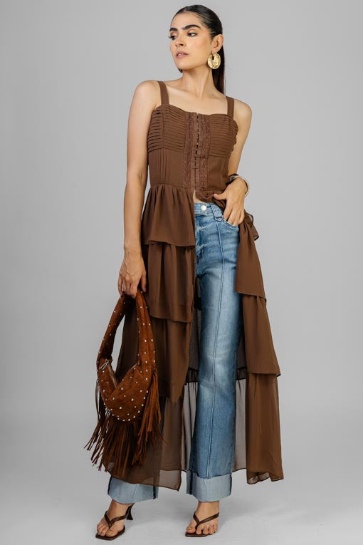 BLUSA LARGA ALFORZAS