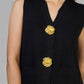 CONJUNTO TEJIDO BOTONES DORADO