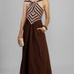 VESTIDO ESCOTE NUDO RAYAS
