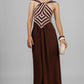 VESTIDO ESCOTE NUDO RAYAS
