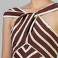 VESTIDO ESCOTE NUDO RAYAS