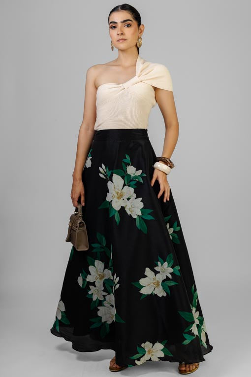 FALDA ORGANZA FLORAL