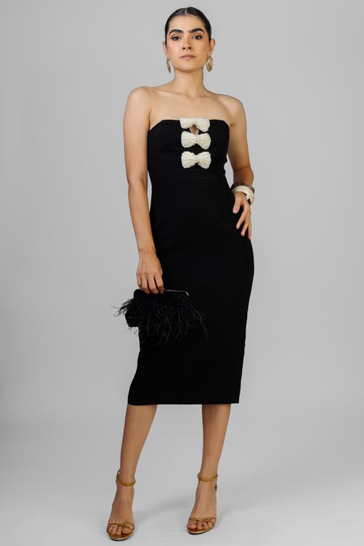 VESTIDO MOÑOS PERLAS