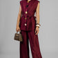 CONJUNTO CHALECO BOTONES PEDRERIA