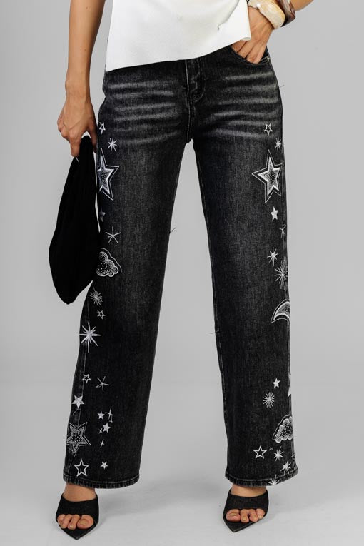 PANTALON ESTRELLAS BORDADA