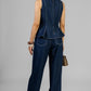 CONJUNTO DENIM BLUSA PEPLUM