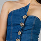 CONJUNTO TOP BOTONES DORADO