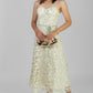VESTIDO MIDI BORDADO FLOREADO