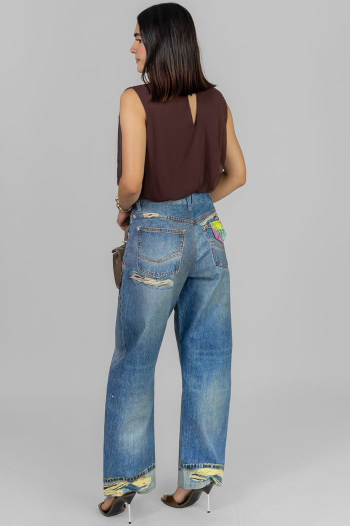 BLUSA CUELLO CON LAZO