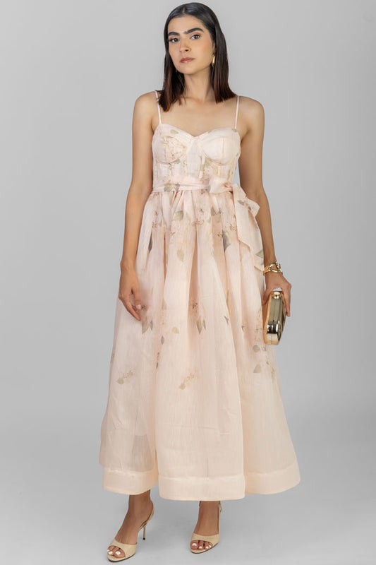 VESTIDO MIDI ESTAMPADO ROMÁNTICO