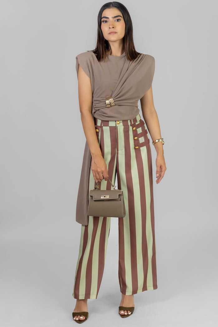 PANTALON RAYADO ESTILO MARINERO