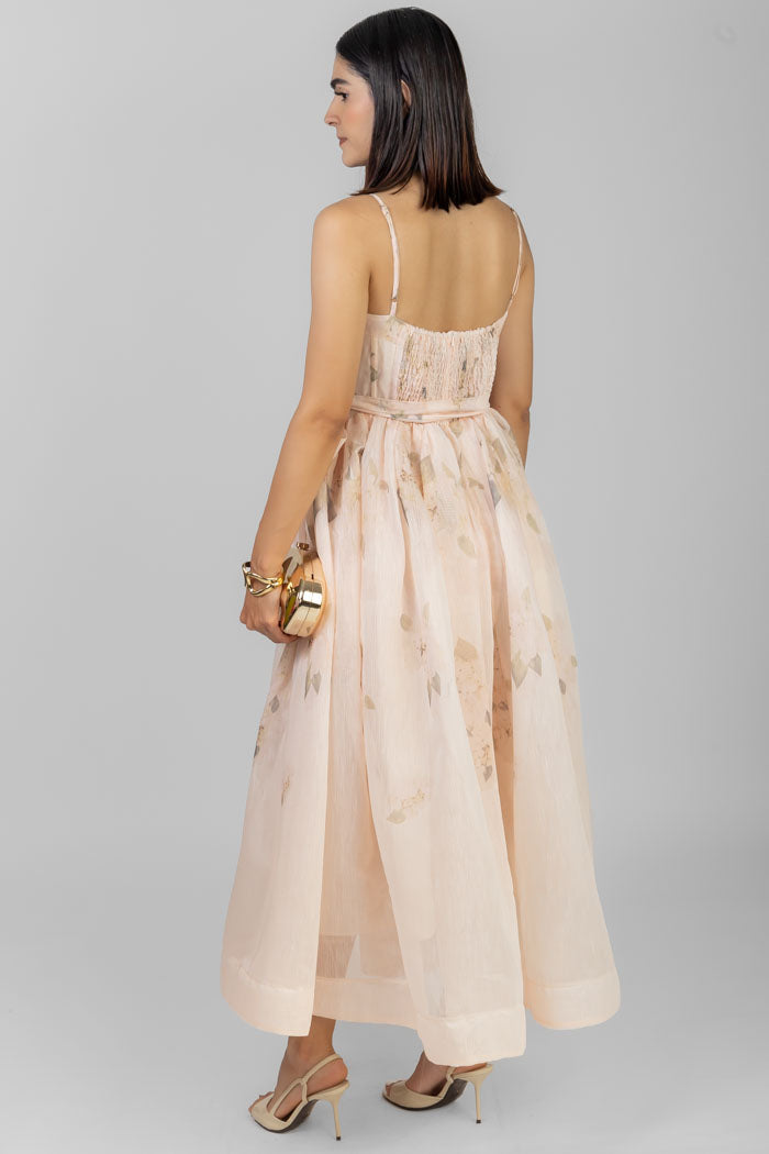 VESTIDO MIDI ESTAMPADO ROMÁNTICO