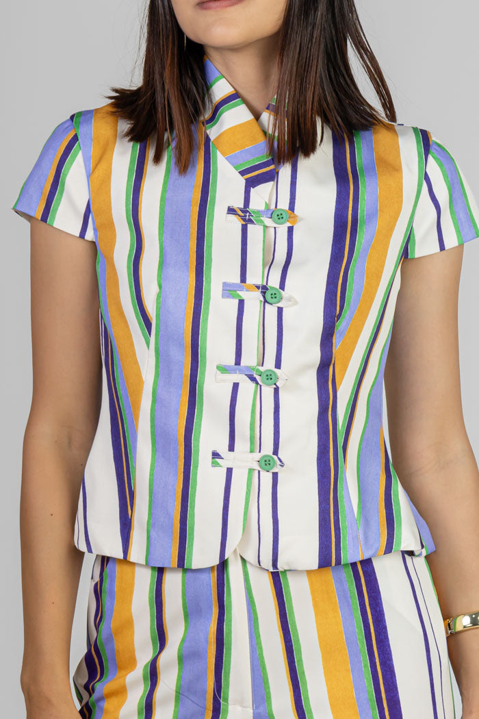 CONJUNTO ESTAMPADO RAYAS COLOR