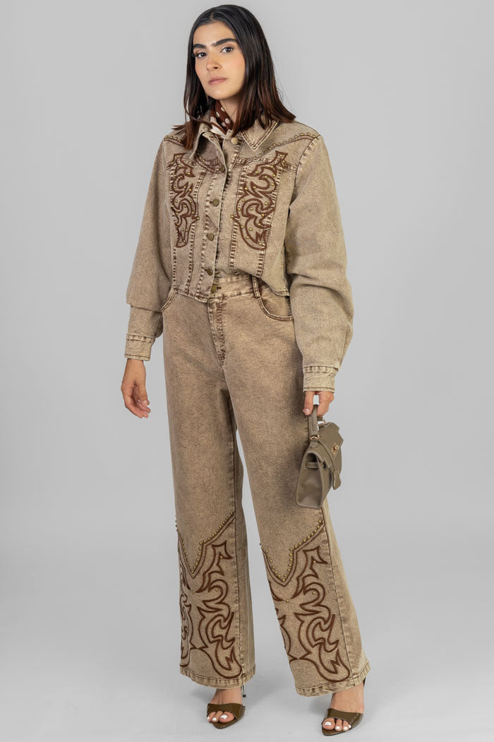 CONJUNTO DENIM ESTILO VAQUERO