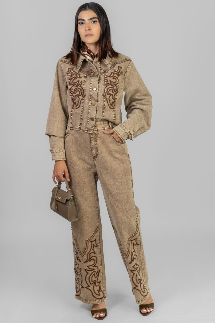 CONJUNTO DENIM ESTILO VAQUERO