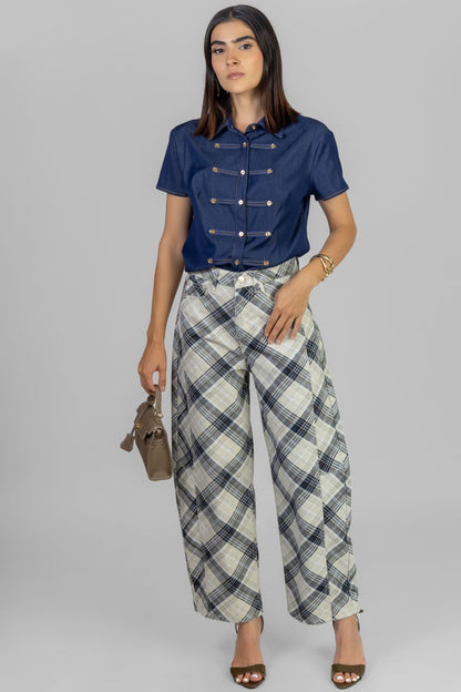 PANTALON CUADROS ESTILO WIDE